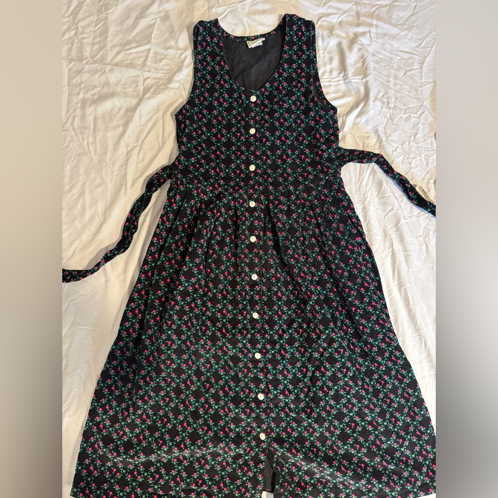 Vintage Boston Traders Corduroy Floral Dress
